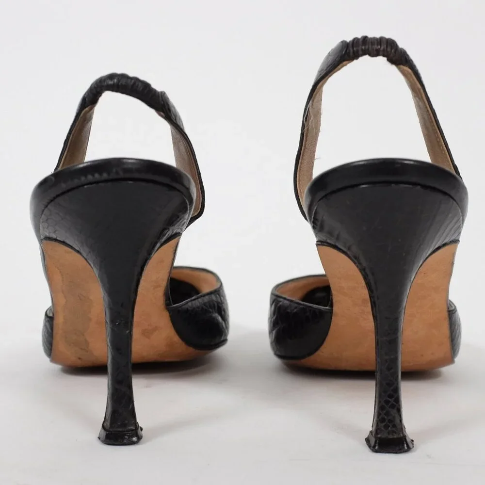 Manolo Blahnik Carolyne crocodile alligator shoes - Picture 5 of 11